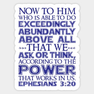 Ephesians 3:20 Sticker